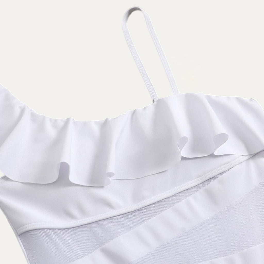 Pretty Little Patriot Pretty Little Patriot Kimberly White One-Piece Swimsuit — detail shot 6
