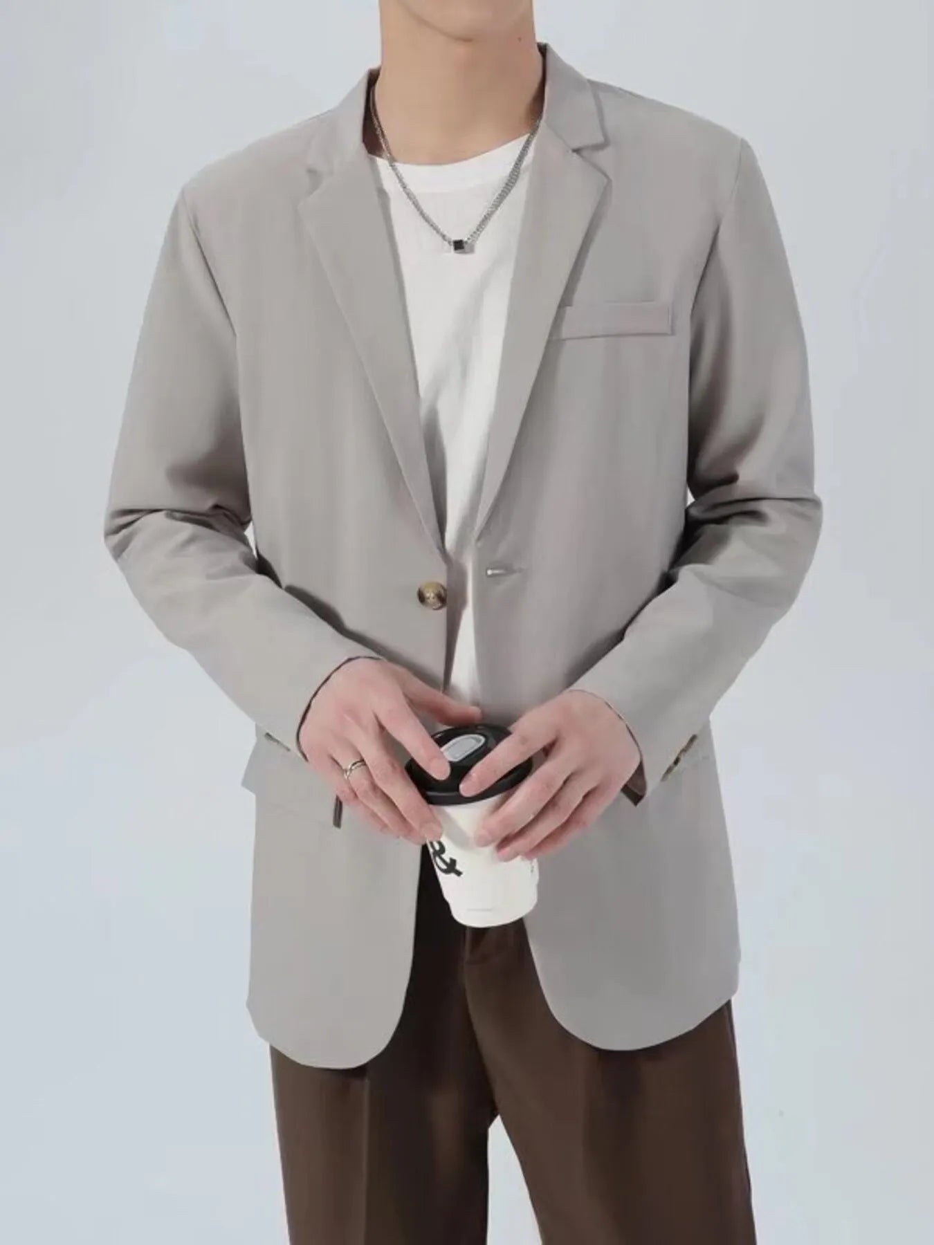 Men's Plus Size Classic Fit Two-Button Blazer