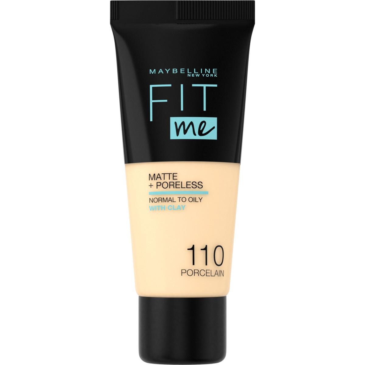 Maybelline Fit Me Matte+Poreless Foundation - Flawless Coverage, Matte Finish Makeup for Women