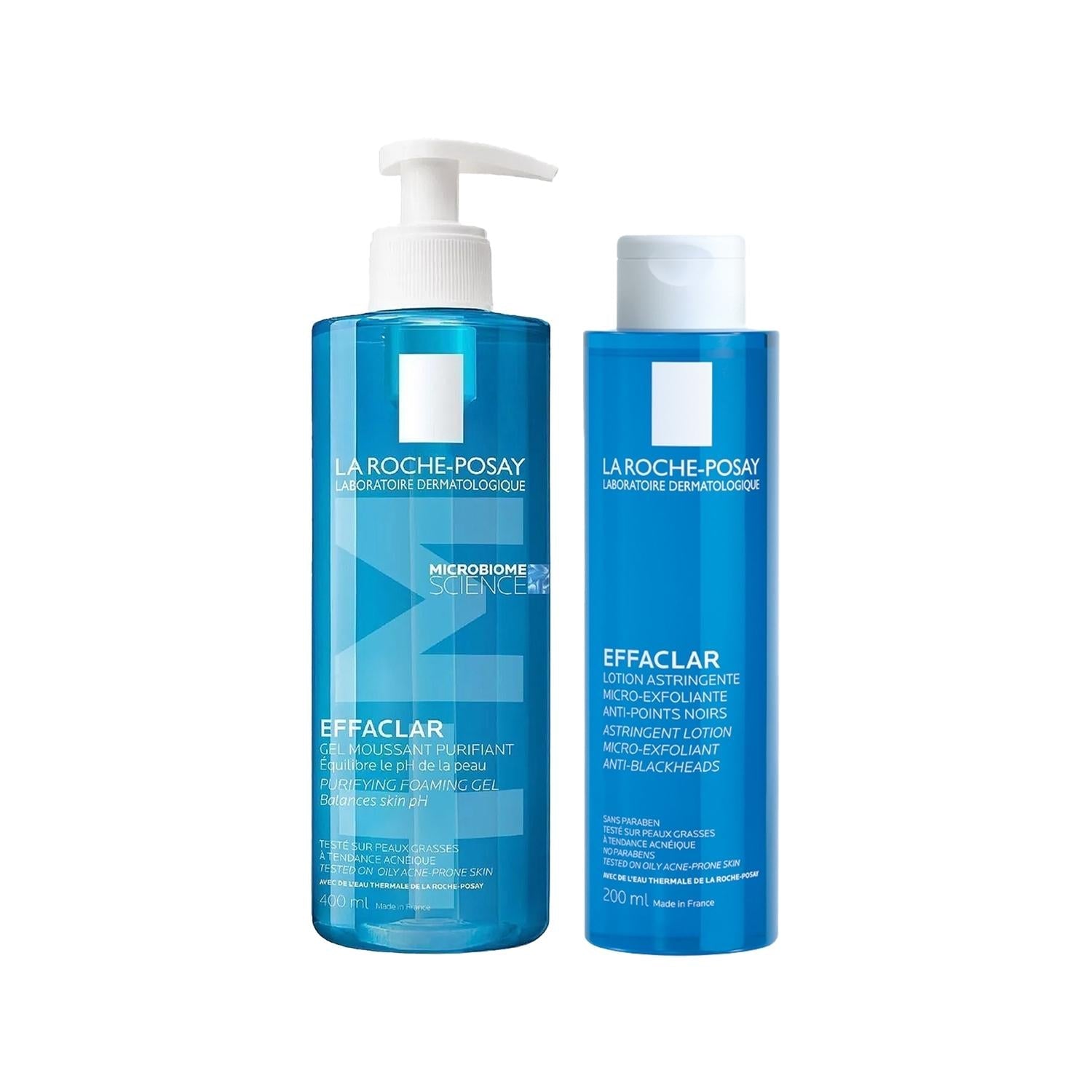 La Roche Posay Effaclar 2-Piece Skincare Set for Acne-Prone Skin - Gentle & Effective Routine