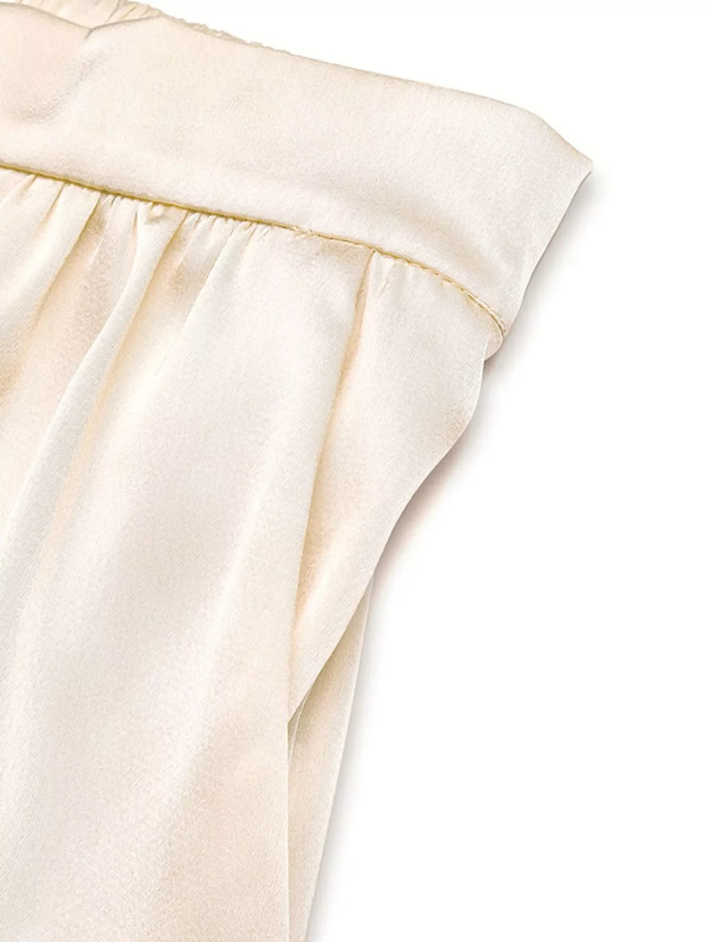 Satin Twist-Front Top and Wide-Leg Pants Set