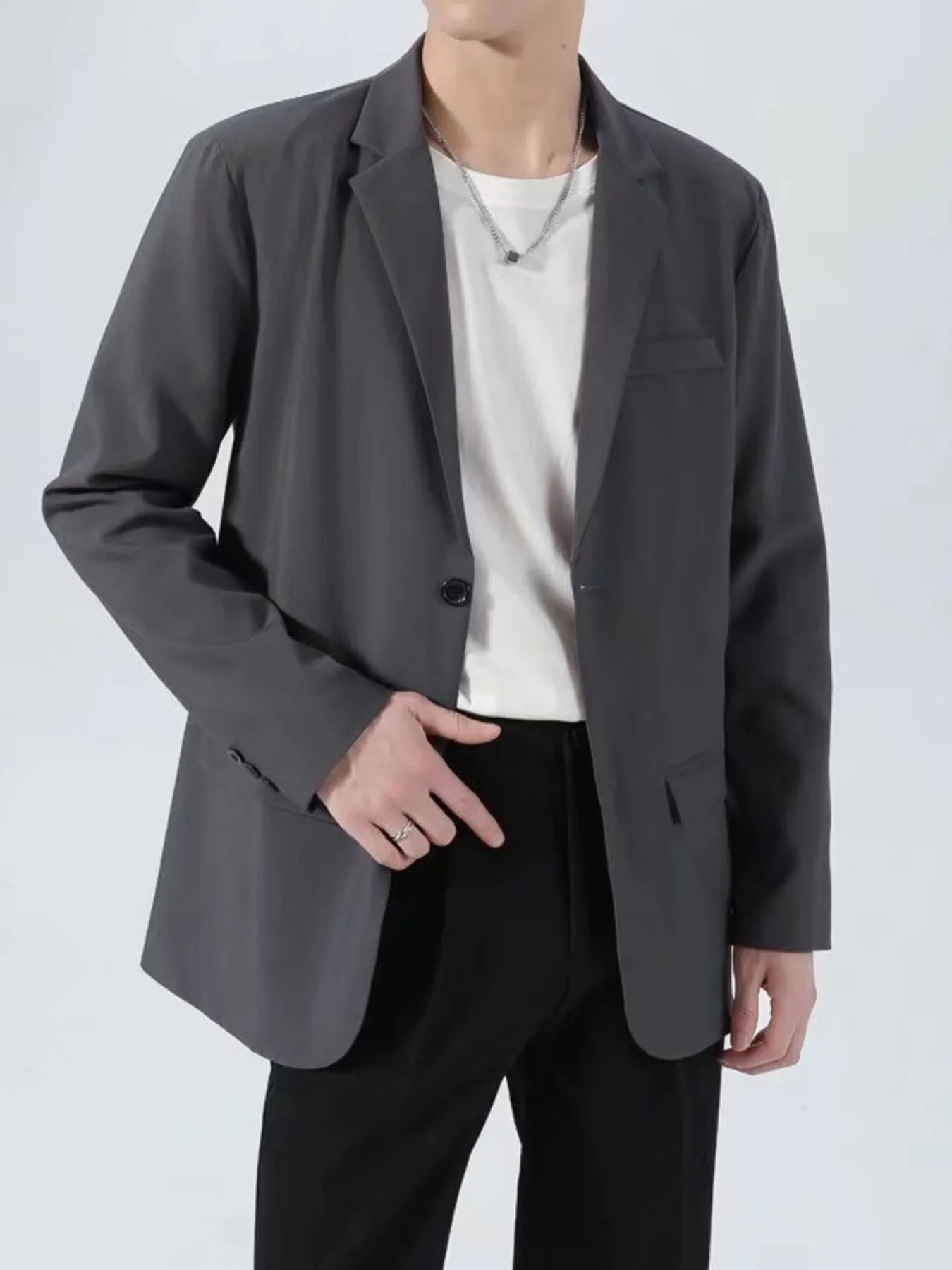 Men's Plus Size Classic Fit Two-Button Blazer