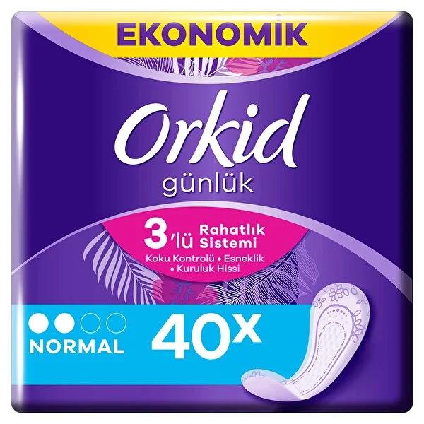 Orkid Daily Panty Liners Normal, 40-Count: Breathable Comfort & Odor Control for Feminine Hygiene