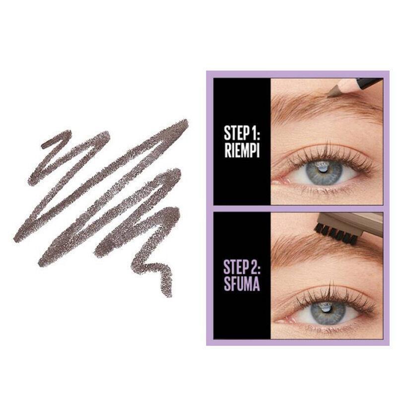 Maybelline Eyebrow Express Pencil Deep Brown - Long-Lasting Eyebrow Definition with Super Pigmented Formula