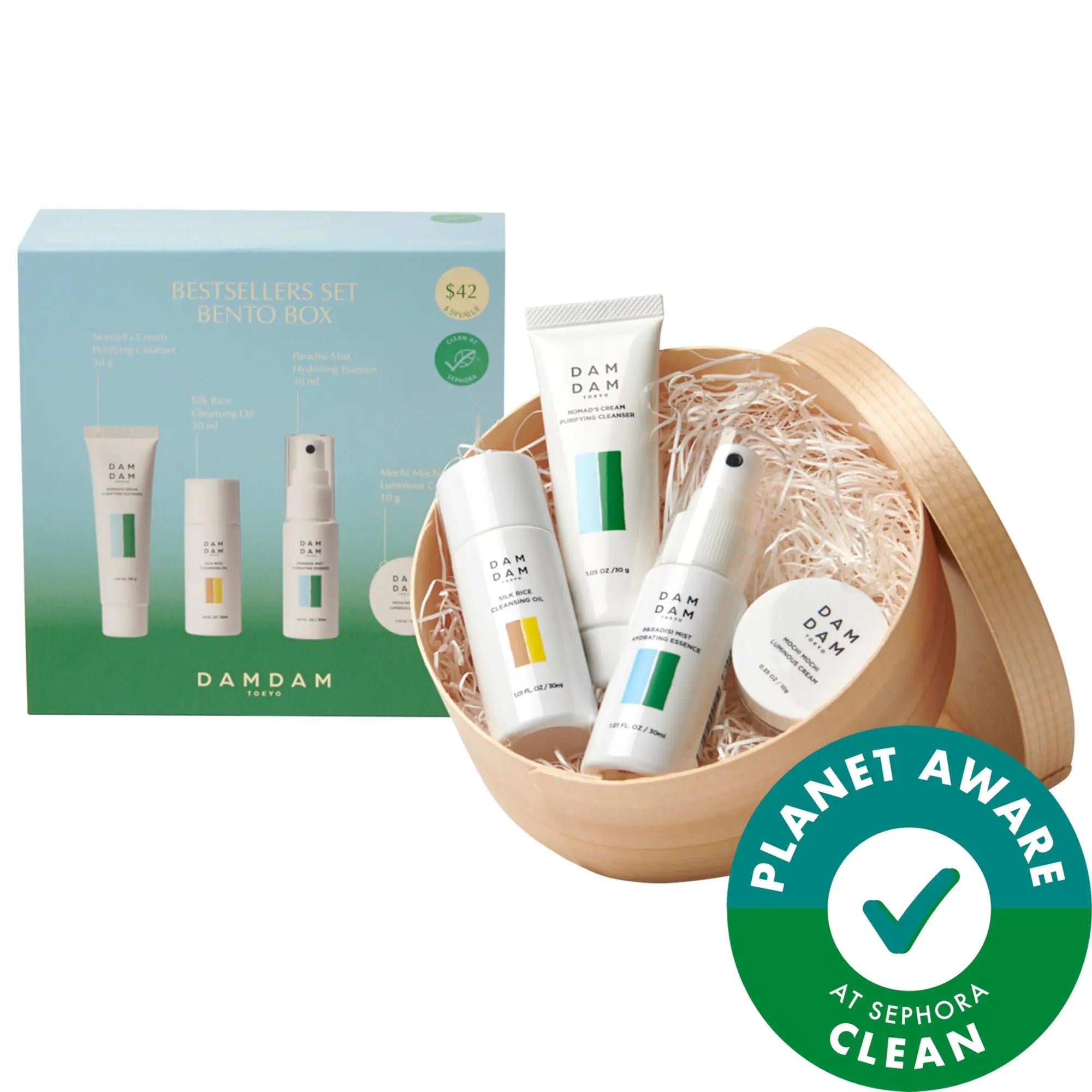 Cleansing & Hydrating Bestseller Japanese Skincare Set - Vegan & Cruelty-Free, Anti-Aging Skincare Routine in Bento Box
