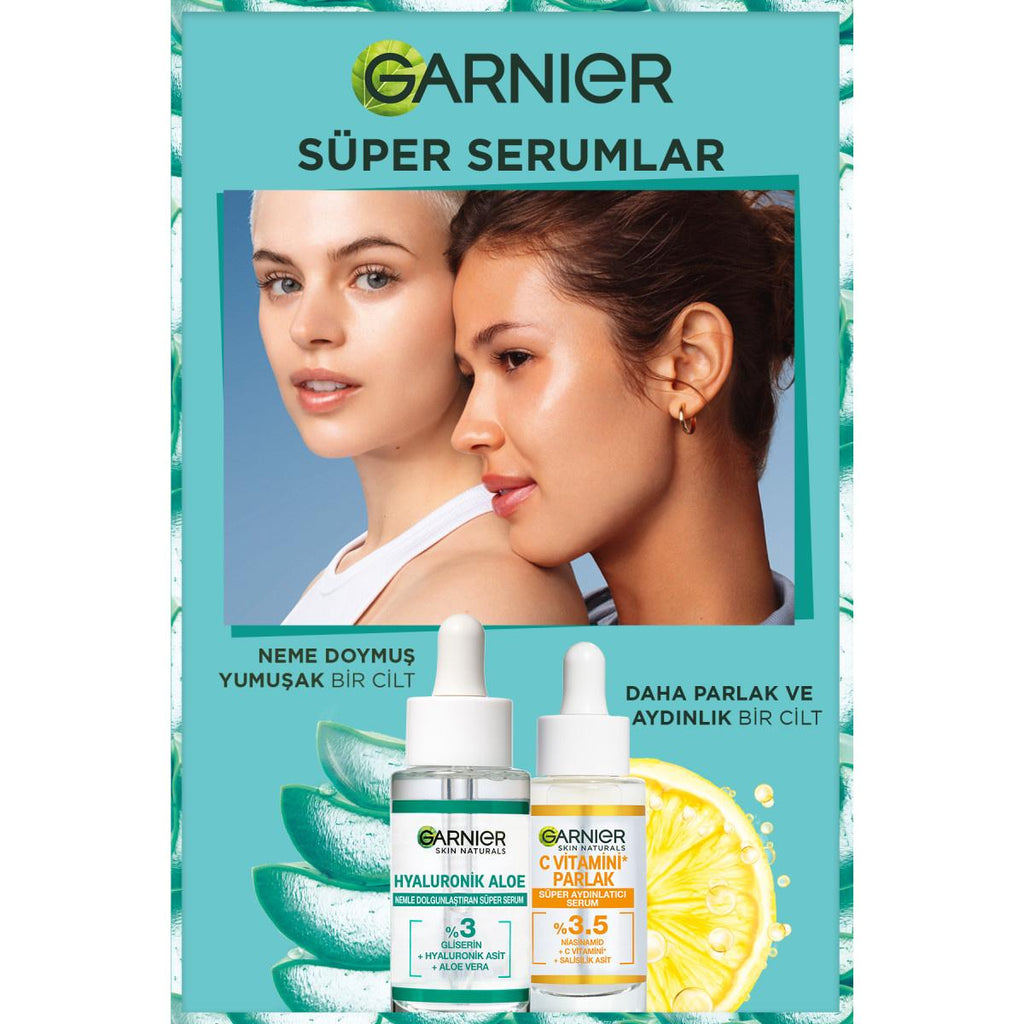 Garnier Hyaluronic Aloe Vera Hydrating Super Serum - Plump & Smooth Skin - Anti-Aging Facial Serum for All Skin Types