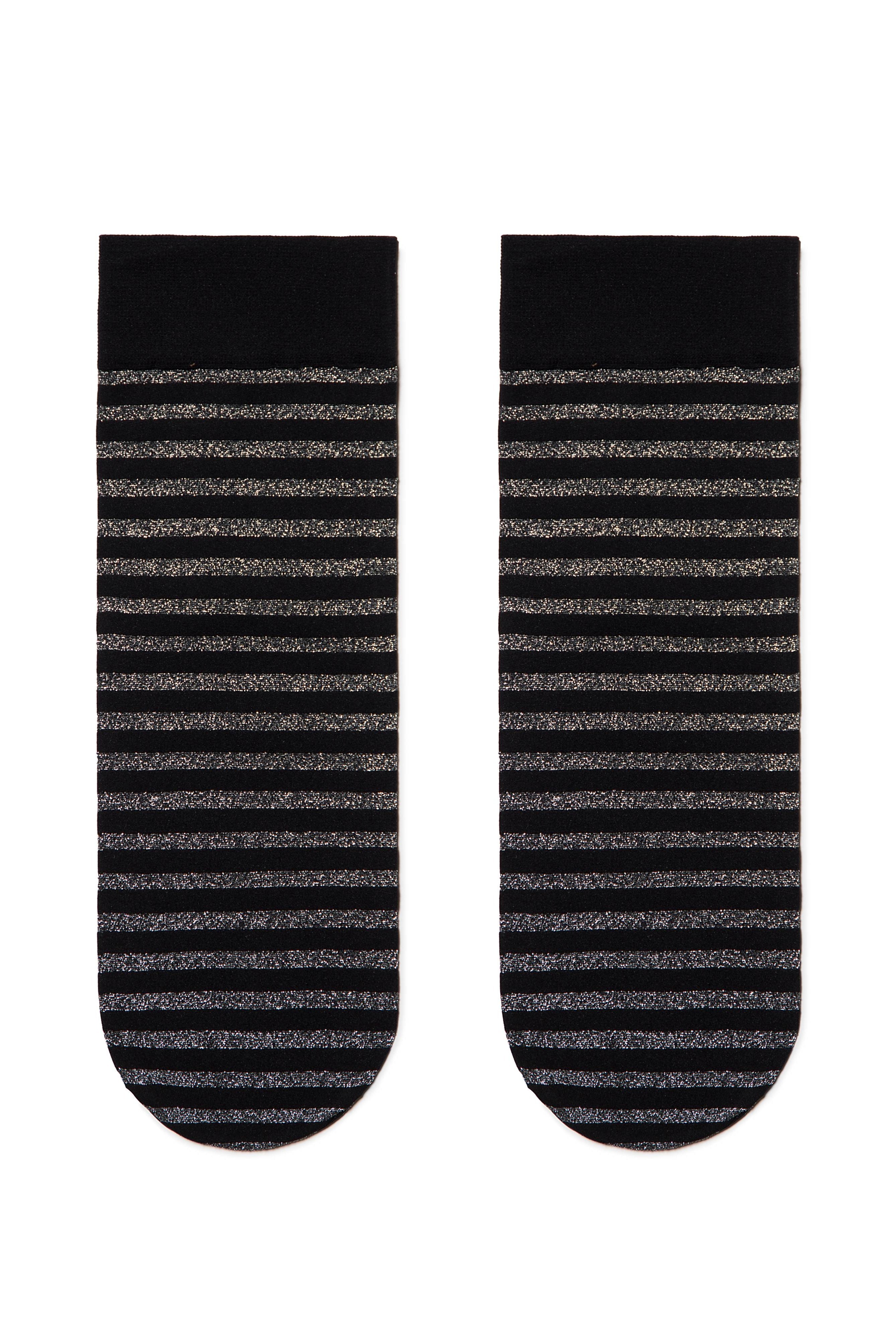 TheRanok.com Socks Conte Fantasy - Shimmering Stripe — detail close-up