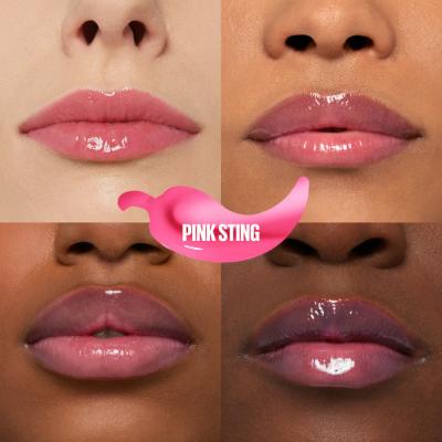 Maybelline Lifter Plump Lip Gloss - Non-Sticky, Chili Pepper Extract, Pink Sting Shade