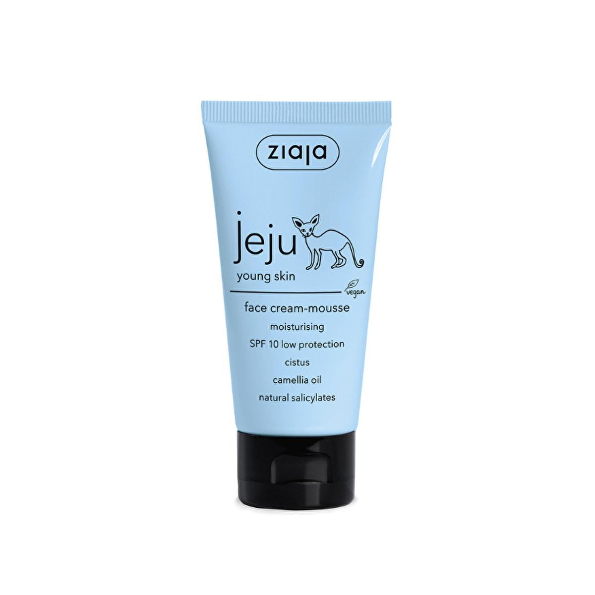 Ziaja Moisturizing Face Cream with SPF10 - Hydrating, Non-Greasy, and Perfect as Makeup Base for Acne-Prone Skin