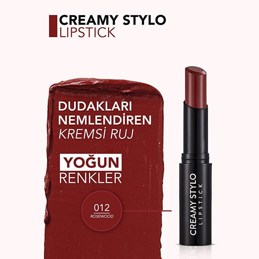 Flormar Creamy Stylo Lipstick - Moisturizing, High Pigment