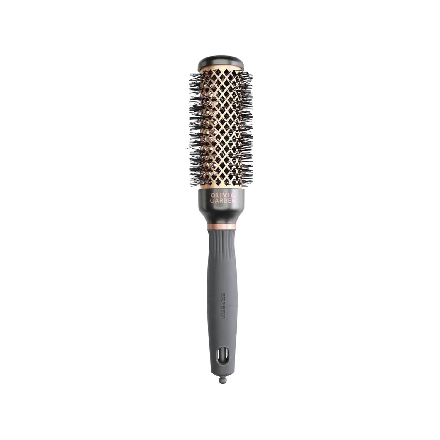 Olivia Garden Expert Blowout Heat Nylgard Bristle Hair Brush - 35mm Professional Blow-Drying Tool for Salon-Quality Results