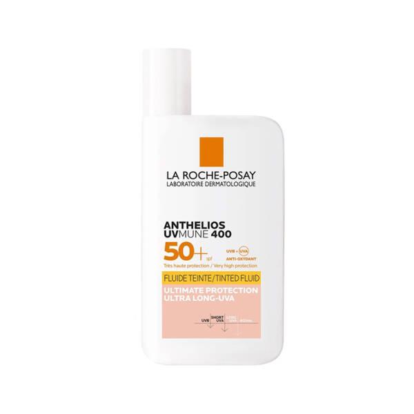 La Roche Posay Anthelios UVmune Fluid Tinted Sunscreen SPF50+ - Hypoallergenic, Non-Comedogenic, Water-Resistant