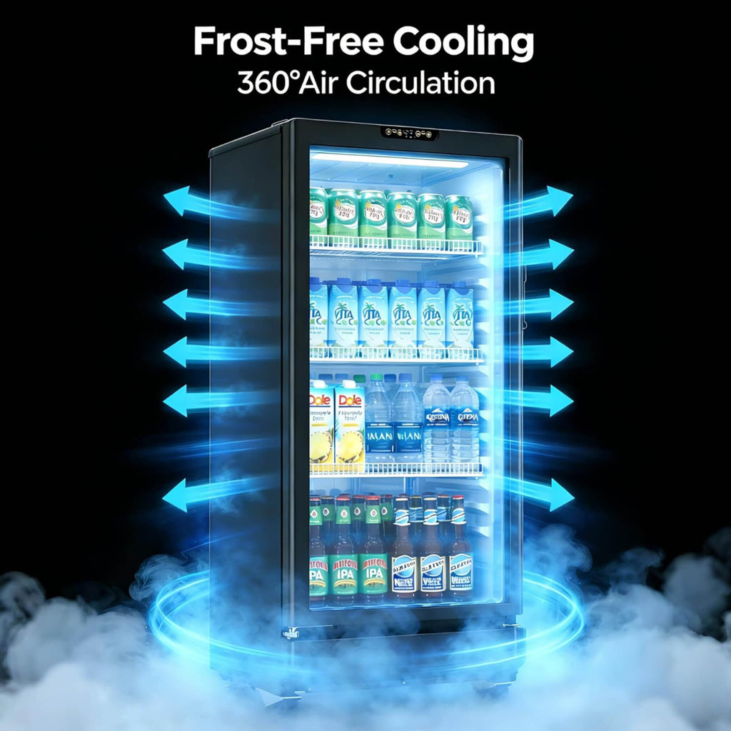 6.0 Cu.Ft Commercial Beverage Refrigerator With Glass Door And Adjustable Shelves (SAK28460) – SAKSBY WHOLESALE, view 3