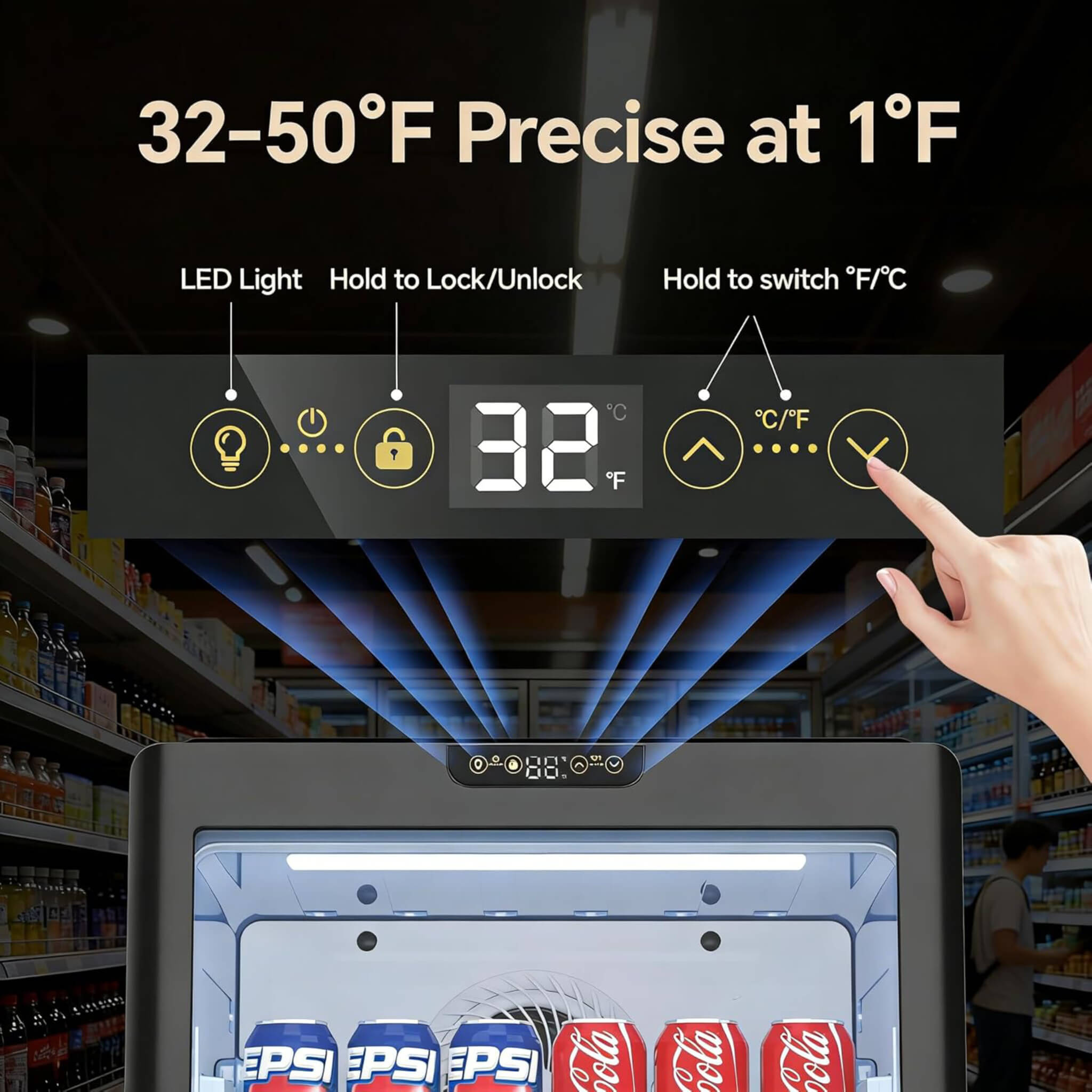 6.0 Cu.Ft Commercial Beverage Refrigerator With Glass Door And Adjustable Shelves (SAK28460) – SAKSBY WHOLESALE, view 8
