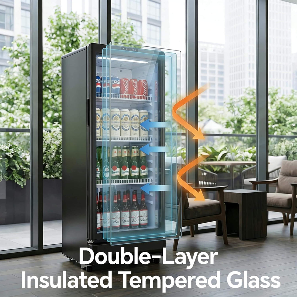 6.0 Cu.Ft Commercial Beverage Refrigerator With Glass Door And Adjustable Shelves (SAK28460) – SAKSBY WHOLESALE, view 9