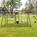 6-In-1 Outdoor Swing Set With Climbing Ladder Net And Basketball Hoop (SAK98152) – SAKSBY WHOLESALE
