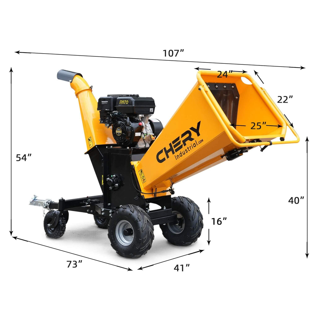 Heavy-Duty 6-Inch 420CC 15HP Gas Wood Chipper Shredder Mulcher With Tow Bar & Safety Stop Bar (SAK42731) – SAKSBY WHOLESALE, 