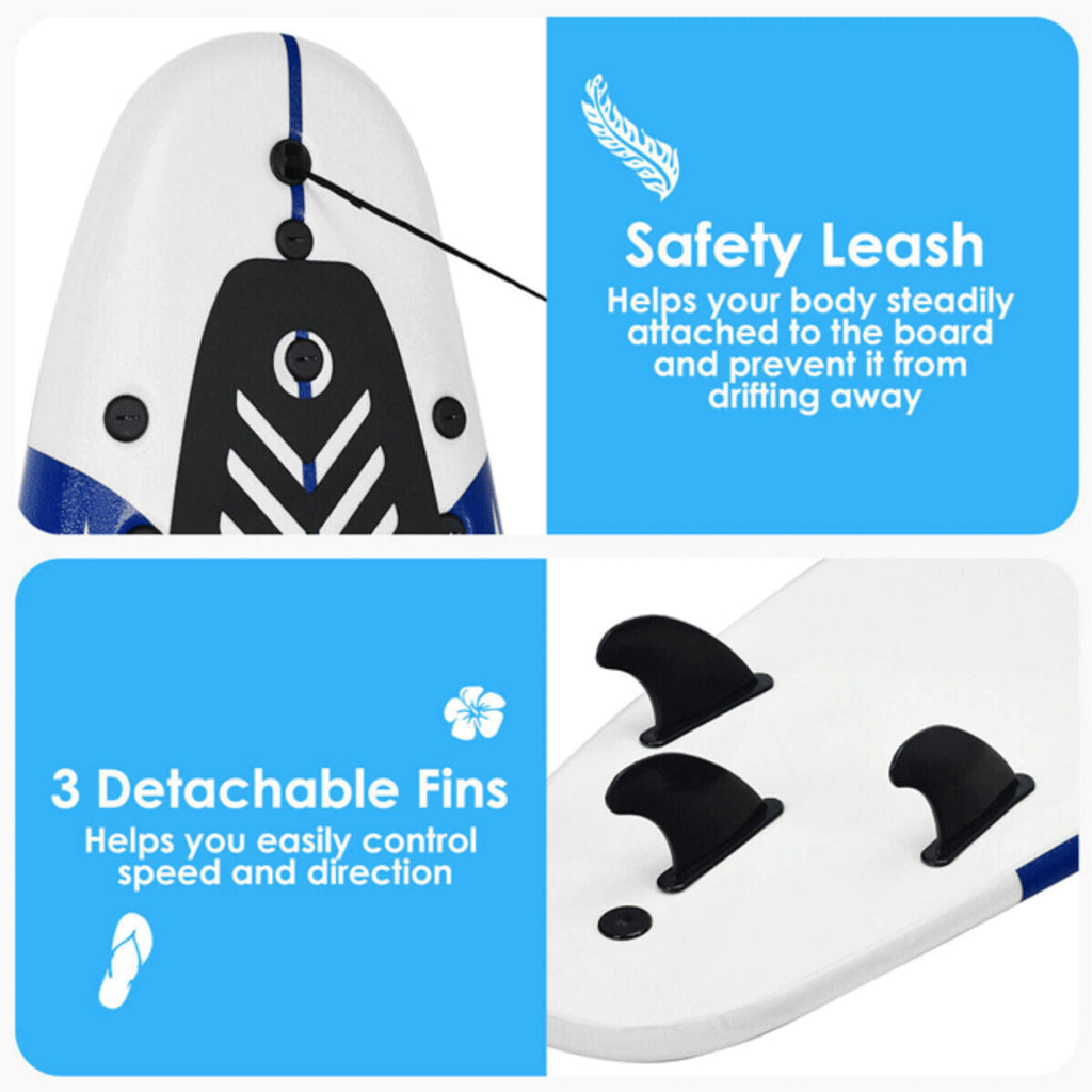 6FT Inflatable Blow Up Stand Up Paddle SUP Surfboard (SAK94461) – SAKSBY WHOLESALE, view 8