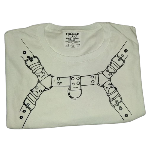 Hustle City Clothing Harness Graphic T-Shirt — side view