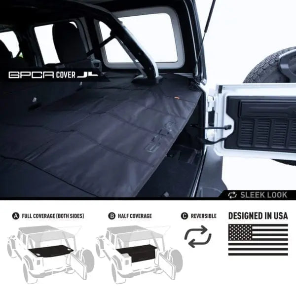 GPCA Jeep Wrangler JL 4DR Cargo Cover PRO (2018+) — alternative angle