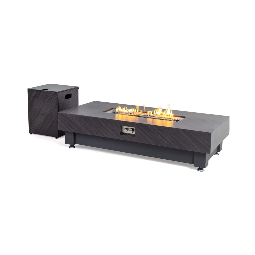 Alora Premium 60-Inch Rectangular Outdoor Modern Propane Fire Pit Table With Rain Cover (SAK91273) – SAKSBY WHOLESALE, view 1