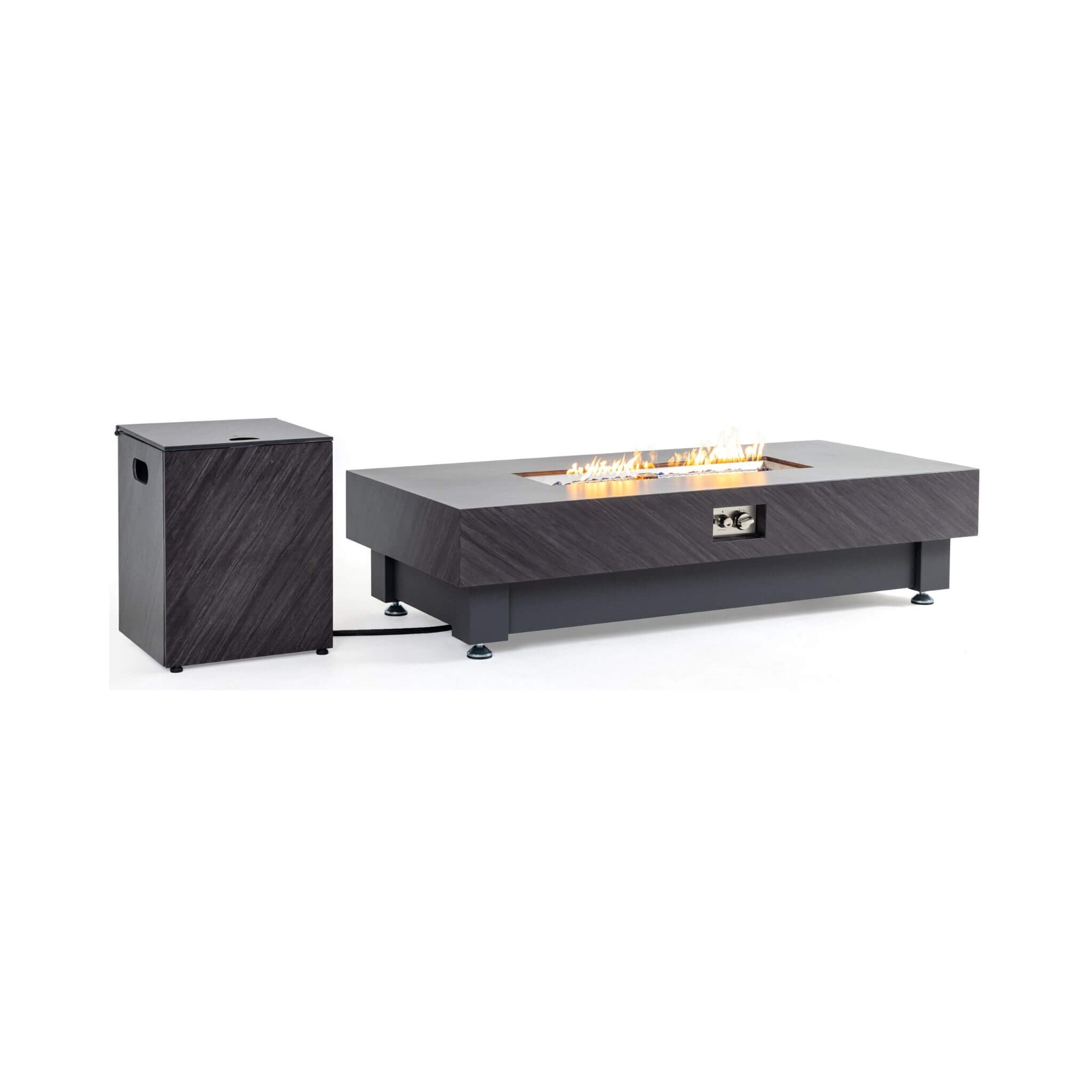 Alora Premium 60-Inch Rectangular Outdoor Modern Propane Fire Pit Table With Rain Cover (SAK91273) – SAKSBY WHOLESALE, view 2