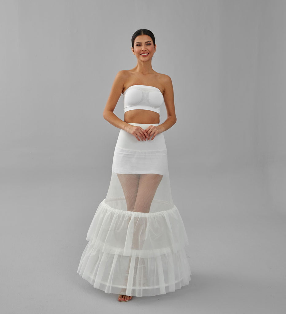 Trumpet Wedding Dress Underskirt, White Petticoat Skirt – Bridal Port, view 4