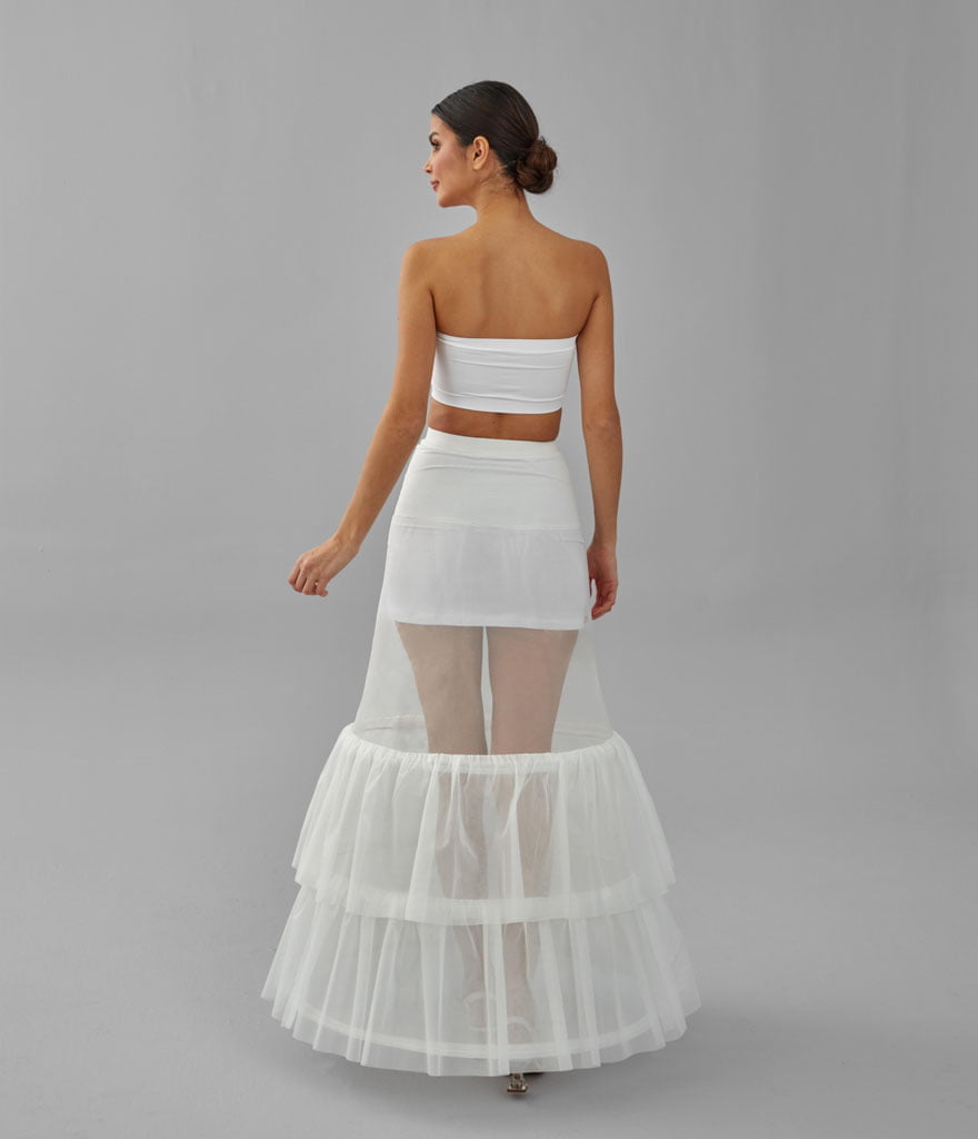 Trumpet Wedding Dress Underskirt, White Petticoat Skirt – Bridal Port, view 7