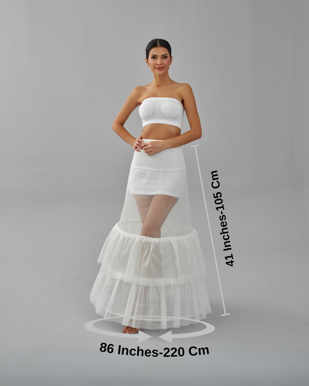 Trumpet Wedding Dress Underskirt, White Petticoat Skirt – Bridal Port