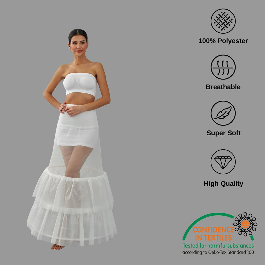 Trumpet Wedding Dress Underskirt, White Petticoat Skirt – Bridal Port, view 2