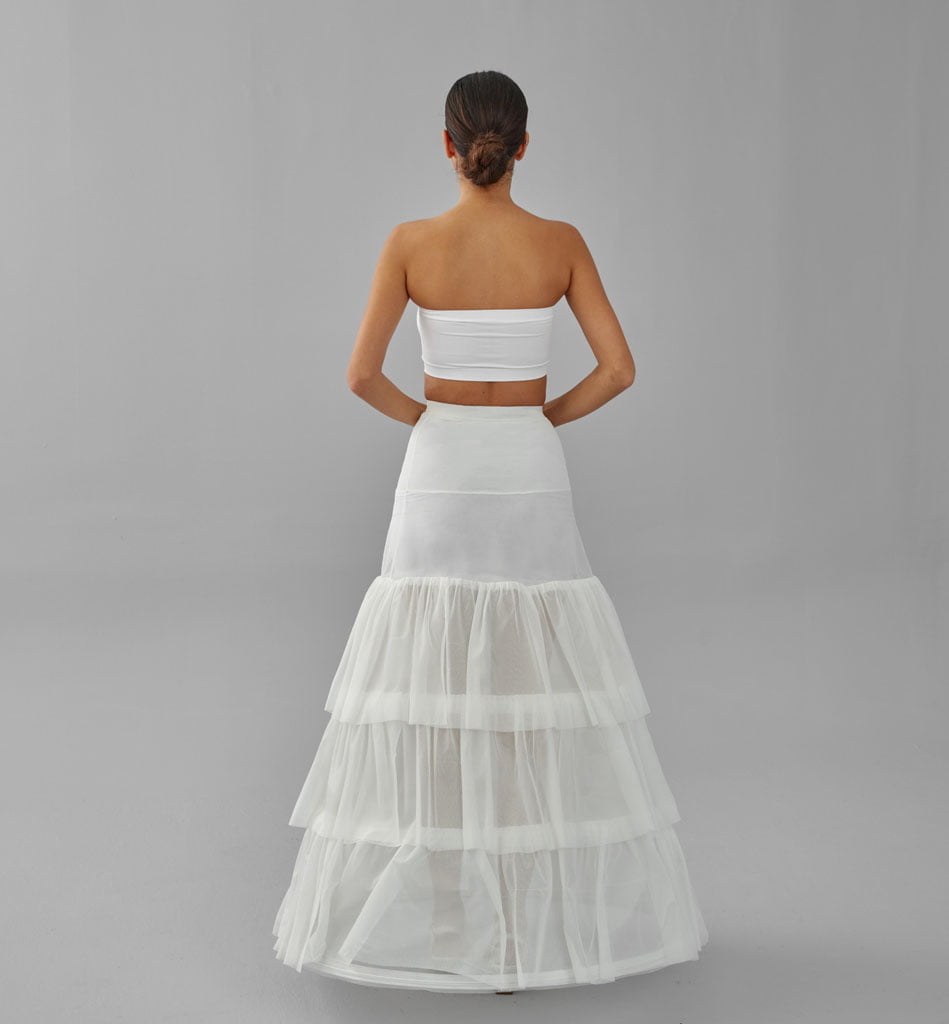 Mermaid Wedding Dress Underskirt, White Petticoat Skirt – Bridal Port, view 2