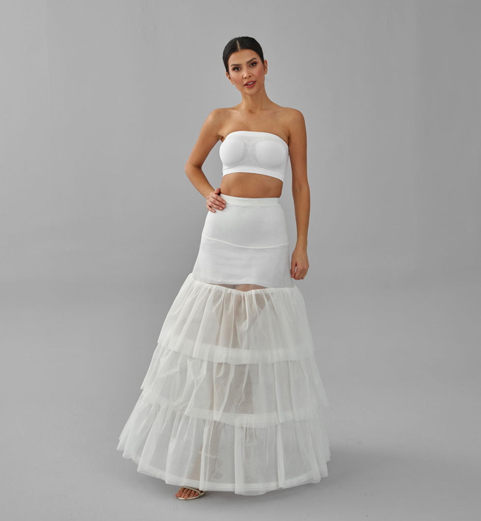 Mermaid Wedding Dress Underskirt, White Petticoat Skirt – Bridal Port, view 3