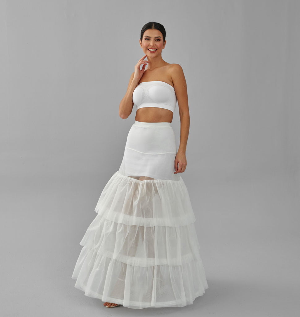Mermaid Wedding Dress Underskirt, White Petticoat Skirt – Bridal Port, view 4