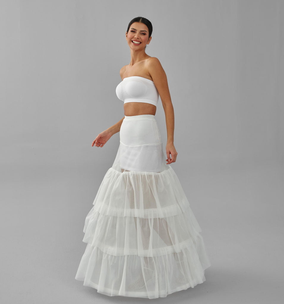 Mermaid Wedding Dress Underskirt, White Petticoat Skirt – Bridal Port, view 5