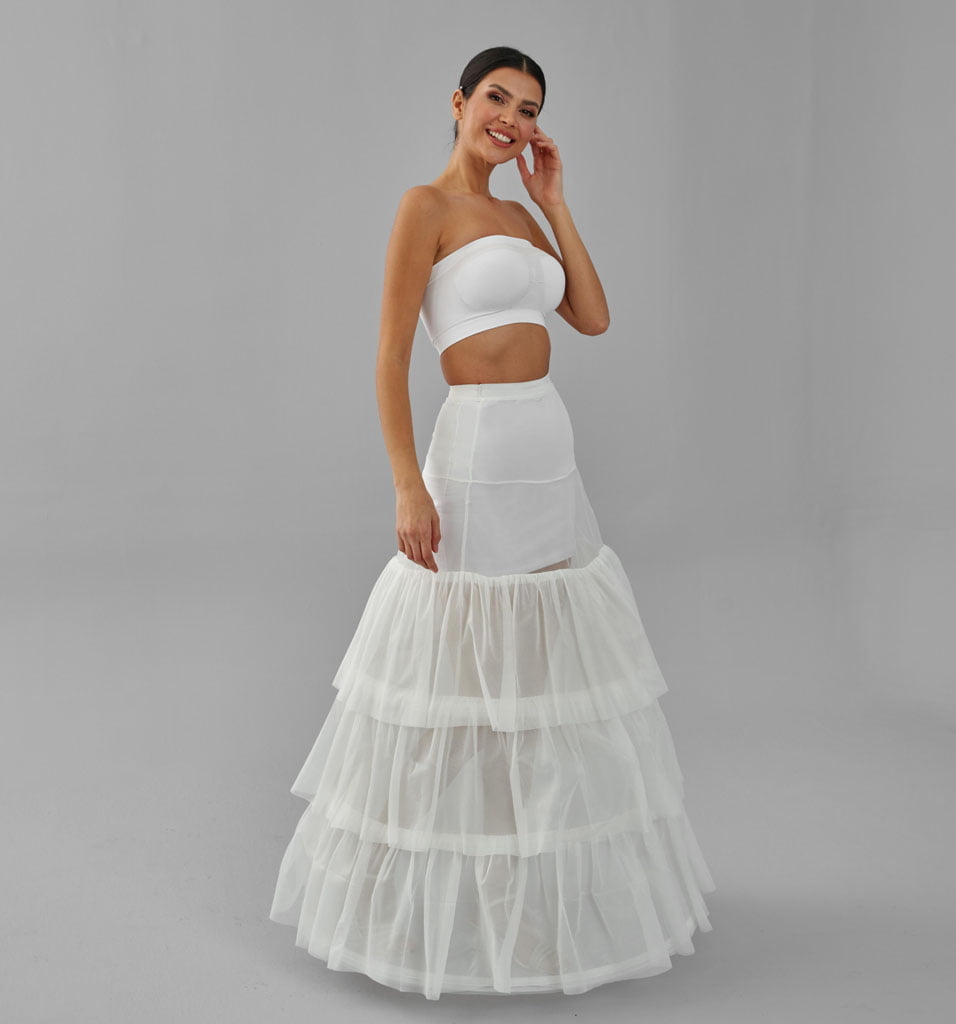 Mermaid Wedding Dress Underskirt, White Petticoat Skirt – Bridal Port, view 6