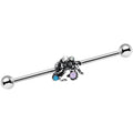 BodyCandy 14G Pink Green Blue Faux Opal Octopus Industrial Barbell 38mm — main product shot