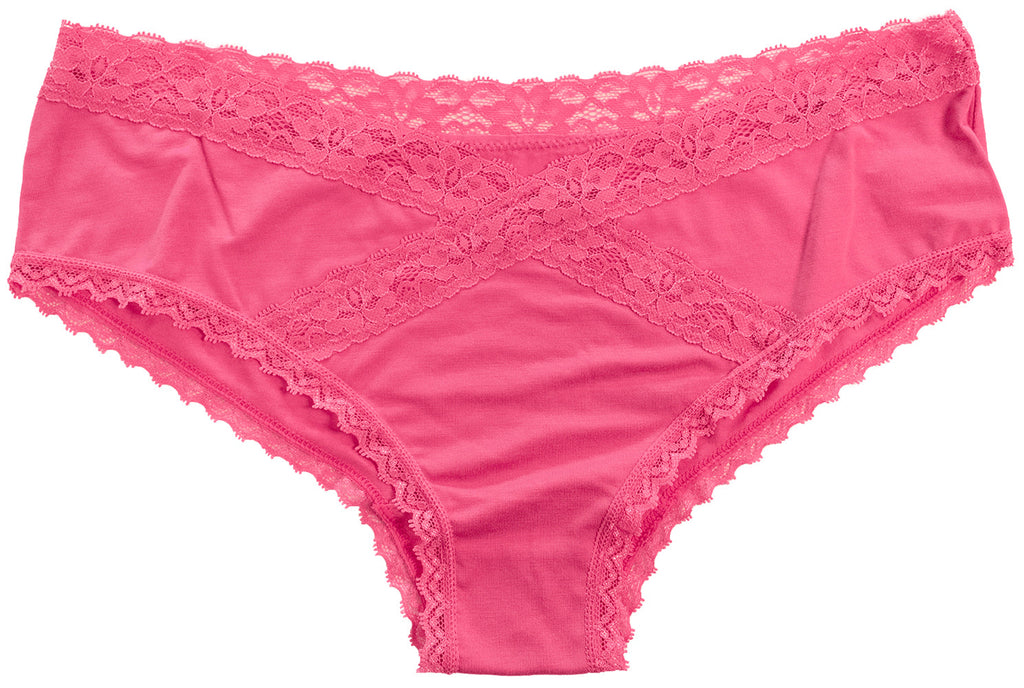 Love Libby Panties Modal Hipster featuring Crossed Lace Trim — main product shot