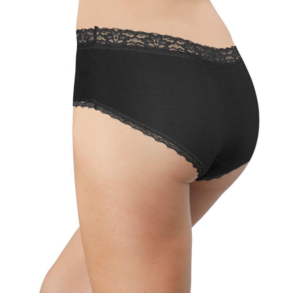 Love Libby Panties Modal Hipster featuring Crossed Lace Trim — size reference