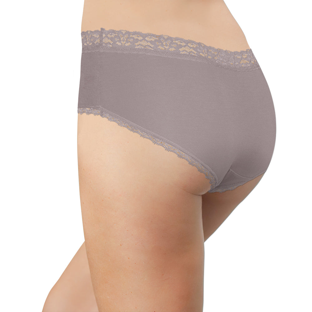 Love Libby Panties Modal Hipster featuring Crossed Lace Trim — in-use photo