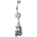 BodyCandy Aqua Gem Miss Mermaid and Mr Starfish Dangle Belly Ring — main product shot