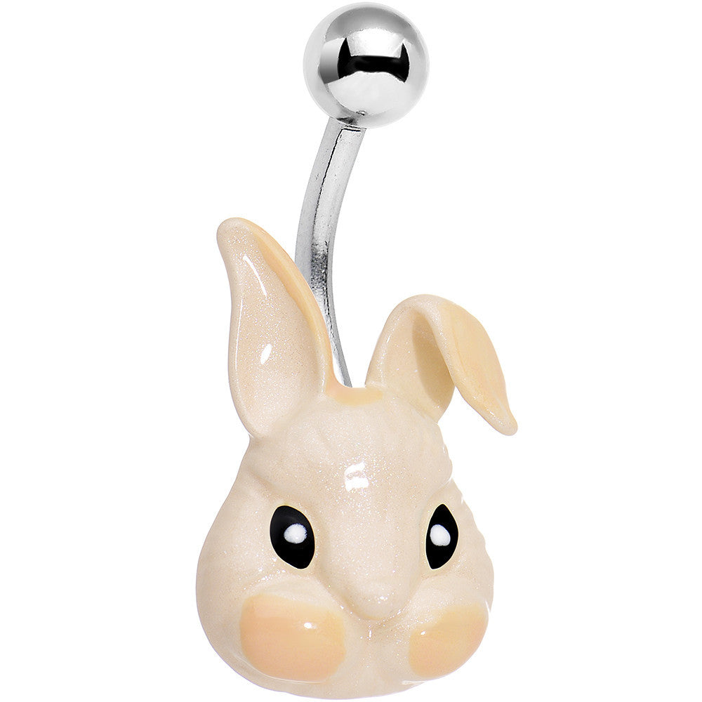 BodyCandy Pretty Peach Happy Easter Bunny Rabbit Belly Ring — main product shot