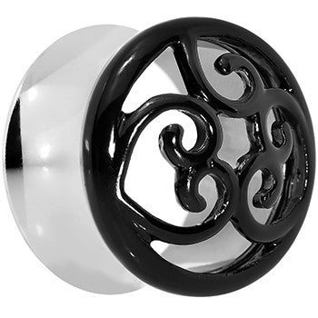 BodyCandy 18mm Steel Black Filigree Duet Heart Saddle Plug Set — lifestyle context