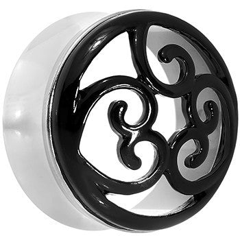 BodyCandy 24mm Steel Black Filigree Duet Heart Saddle Plug Set — lifestyle context