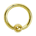BodyCandy Solid 14K Yellow Gold 14G 7/16 Ball Closure Ring — main product shot