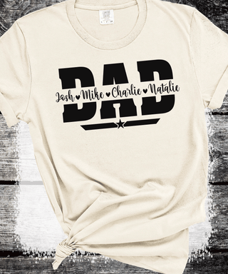 Comfort Colors®  Custom Dad Shirt with Kid Names, Father's Day Gift, New Dad…