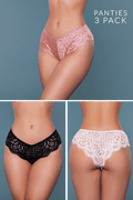 Love Spark Cove | Intimate Apparel, Pleasure Shop & Free Shipping 2197 Aurora Brief 3 Pack — main product shot