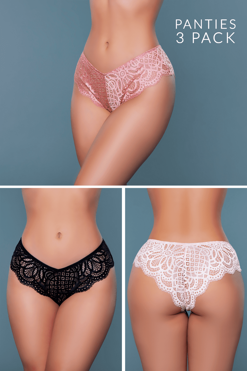 Love Spark Cove | Intimate Apparel, Pleasure Shop & Free Shipping 2197 Aurora Brief 3 Pack — main product shot