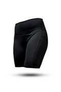 Varlo SOHO Women's Technical High Rise Shorts 8" (Black) — main product shot
