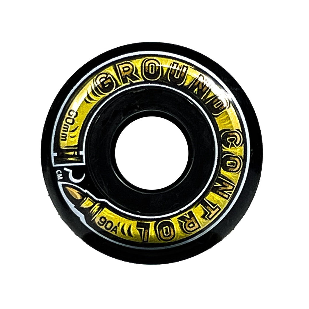 Ground Control CM Bullet Wheels 60mm 90a - Black (Set of 4) by Skates USA