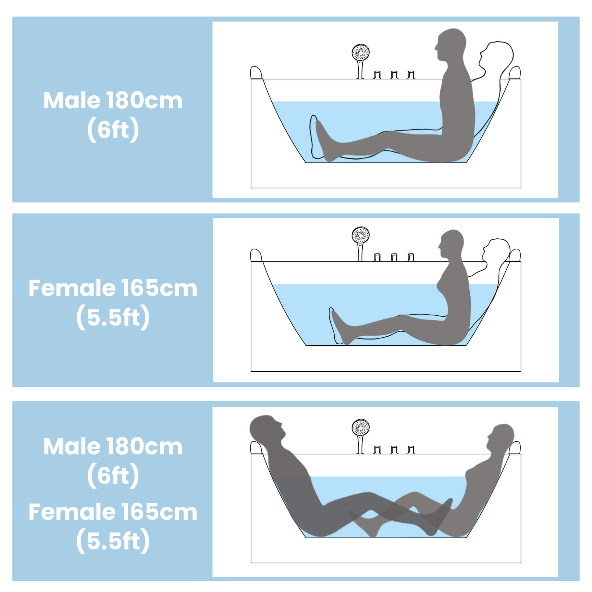 Nuvia 61-Inch 2-Person Acrylic Whirlpool Massage Bathtub With 16 Water Jets And LED Lights (SAK15780) – SAKSBY WHOLESALE, vie